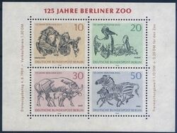 1969  125 Jahre Berliner Zoo - Block
