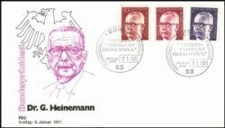 1971  Freimarken: Gustav Heinemann