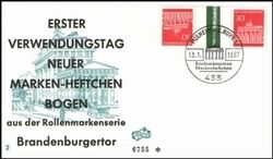 1967  Freimarken: Brandenburger Tor - Erster Verwendungstag