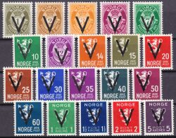 1941  Freimarken mit Aufdruck eines "V"