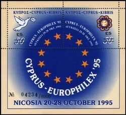 1995  Europ. Briefmarkenausstellung CYPRUS-EUROPHILEX `95