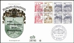 1977  Freimarken: Burgen & Schlösser MH  1. Verwendungstag