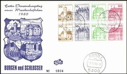 1980  Freimarken: Burgen & Schlsser MH  1. Verwendungstag