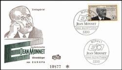 1977  Ernennung von Jean Monnet zum Ehrenbrger Europas