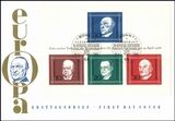 1968  1. Todestag von Konrad Adenauer - Blockausgabe