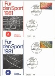 1981  Sporthilfe - Offizieller Ersttagsbrief