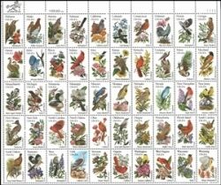 1982  Vögel und Blumen im Bogen  gez. A