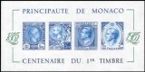 1985  100 Jahre Briefmarken von Monaco - ungezähnt