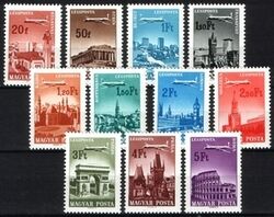 1966  Flugpostmarken: Stdte und Flugzeuge