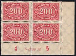 1922  Freimarken: Ziffern im Queroval mit Wz. 2
