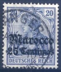 Marokko - 1906  Freimarke mit Aufdruck "Marocco" mit Wz.