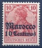Marokko - 1906  Freimarke mit Aufdruck Marocco mit Wz.