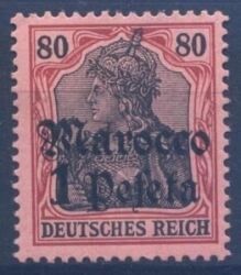 Marokko - 1905  Freimarke mit Aufdruck "Marocco" ohne Wz.