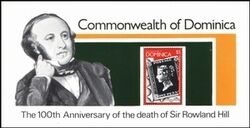 Dominica 1979  Todestag von Sir Rowland Hill