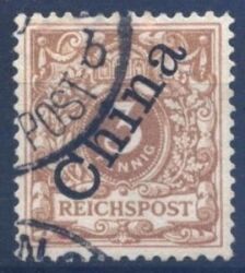 China - 1898  Freimarke mit diagonalem Aufdruck