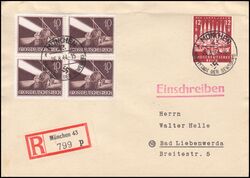1944  Mischfrankatur auf R-Brief