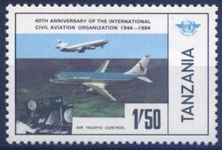Tansania 1984  Internationale Organisation f. Zivilluftfahrt ICAO