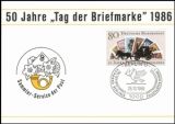 1986  Werbekarte der DBP - 50 Jahre Tag der Briefmarke