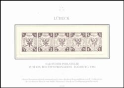 1984  Neudruckblock der Freimarken von Lbeck