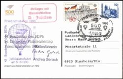 1990  Ballonpostbeleg zur Jubiläumsfahrt