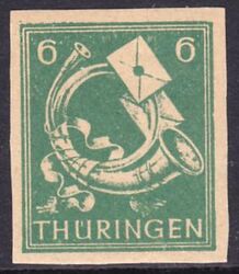 1945  Freimarke: Posthorn und Brief - ungezhnt