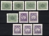 1954  Portomarken: Ziffernzeichnung