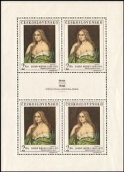 1968  Das alte Prag - Gemälde  "Josefine" von Josef Manes
