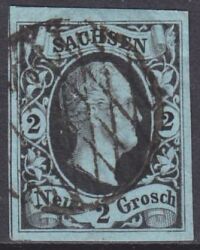 1851  Freimarke: König Friedrich August II