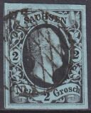 1851  Freimarke: König Friedrich August II
