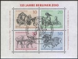 1969  125 Jahre Berliner Zoo - Block