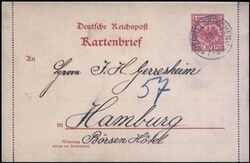 1897  Kartenbrief - Adler im Kreis