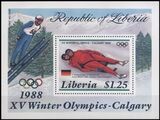 Liberia 1987  Olympische Winterspiele in Calgary