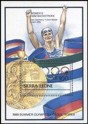 Sierra Leone 1989  Medaillengewinner der Olympischen Spiele in Seoul
