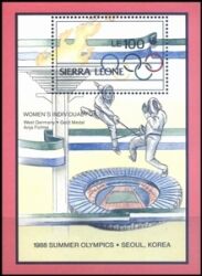 Sierra Leone 1989  Medaillengewinner der Olympischen Spiele in Seoul