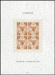 1978  Neudruckblock - Lbeck Nr. 2