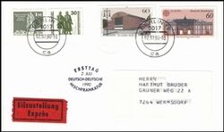 1990  Mischfrankatur auf Express-Brief