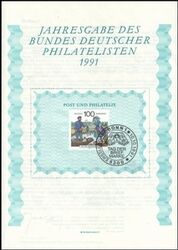 1991  Jahresgabe des Bundes Deutscher Philatelisten