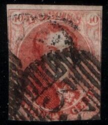 1858  Freimarke: König Leopold I. im Medaillon