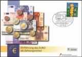 2002  Der Weg zum Euro auf Briefmarken