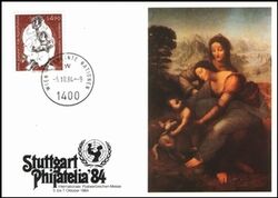 1984  UNICEF-AK 29 - PHILATELIA `84 in Stuttgart