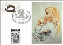 1987  UNICEF-AK 61 - Tag der UNO in Koblenz