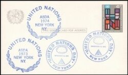 1973  Ganzsache - Buchstaben  "UN"