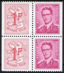 1969  Freimarken: Heraldischer Löwe / König Baudouin