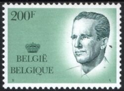 1986  Freimarke: König Baudouin ohne Brille