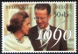 1990  Hochzeitstag von Knig Baudouin und Knigin Fabiola