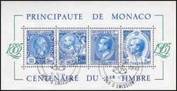 1985  Blockausgabe: 100 Jahre Briefmarken von Monaco