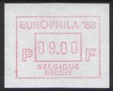 1988  Automatenmarken: Briefmarkenausstellung EUROPHILA