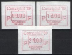 1989  Automatenmarken: Briefmarkenausstellung COUVIPHIL `89