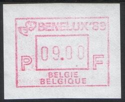 1989  Automatenmarken: Briefmarkenausstellung BENELUX `89