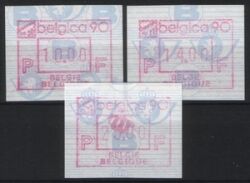 1990  Automatenmarken: Briefmarkenausstellung BELGICA `90